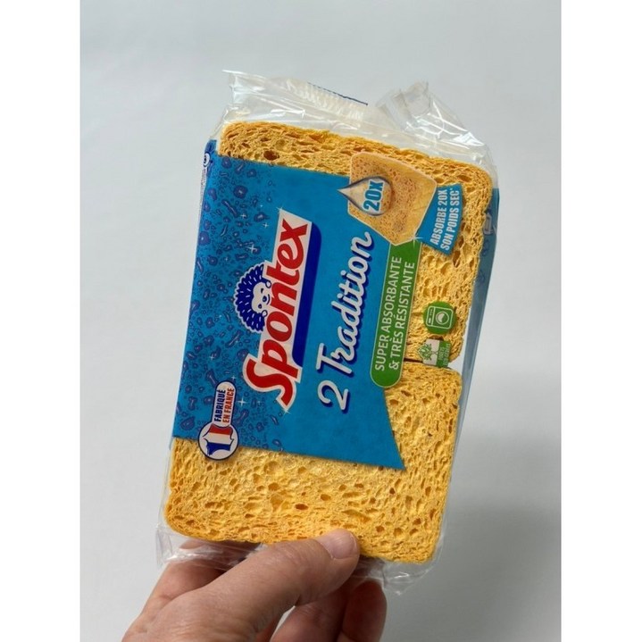 스폰텍스 드라이 셀룰로스 스펀지 2 트레디션 82 x 60 x 27 mm, 2개입, 1개