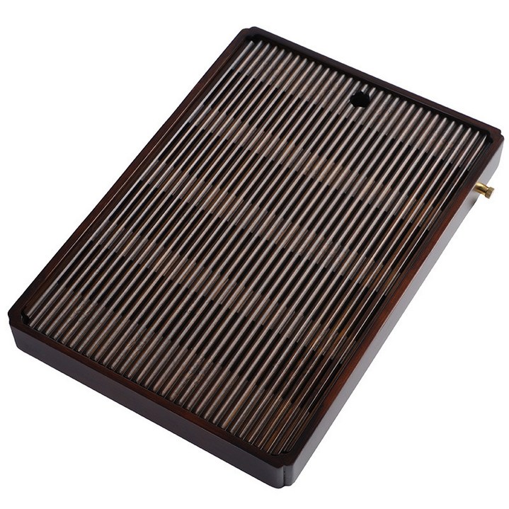 티트레이 차트레이 받침대 다기 다도 대다무 차판, 브라운라지, 1개, 차판