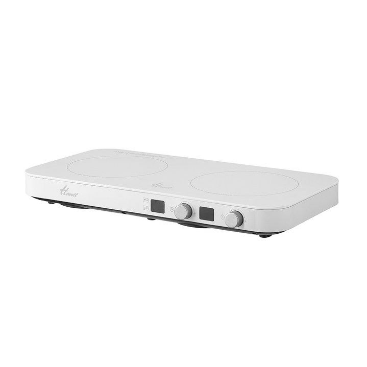 한일전기 2구 인덕션 HIC-2800 더플레이트 화이트, 프리스탠딩, HIC-2800