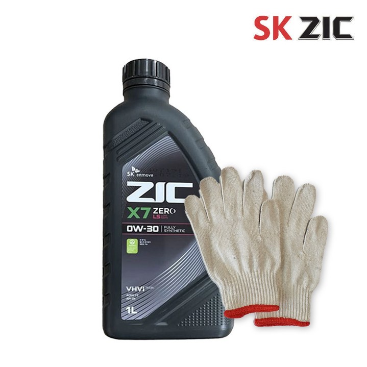 ZIC X7 지크 0W30 제로 LPG 엔진오일 1L 합성유 합성 가솔린, 1L, 0w30, 1개