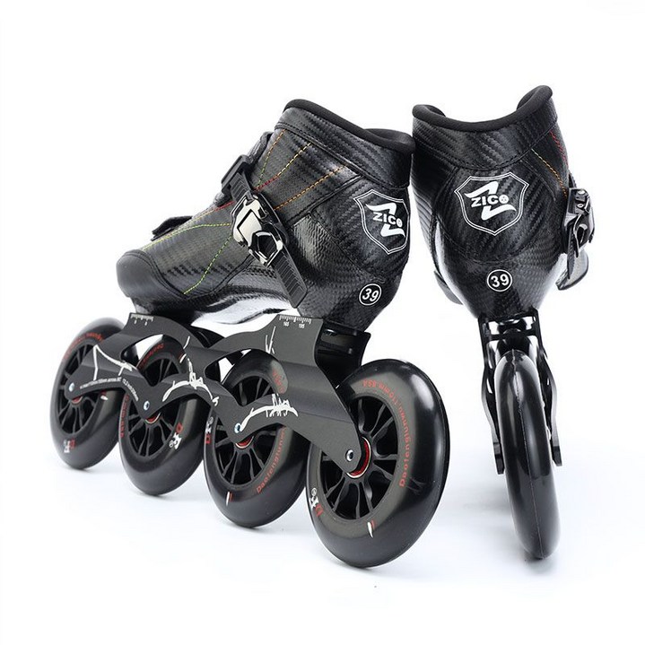 탄소섬유 롤러스케이트 선수용 블랙 스피드 인라인 220 롤러 스케이트