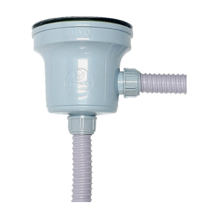 싱크대 대형 배수구세트 S트랩 스텐거름망 PP덮개 오버플로우있음 막힘배수통교체 코트랩, 1개