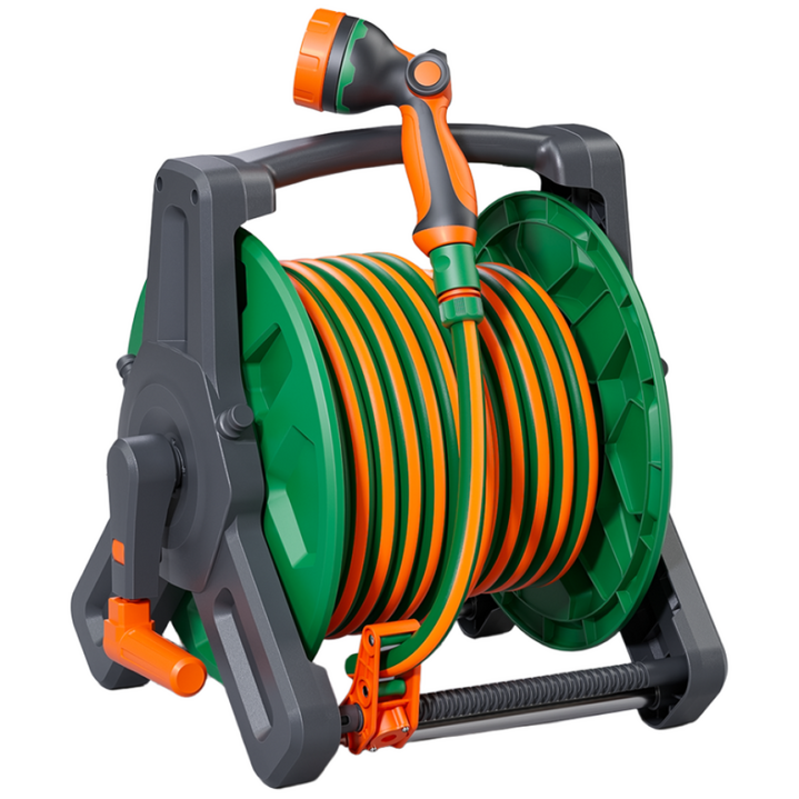 [에이팩스케미칼] 고급형 릴호스 35M, 25M 10종 분사기, 연결구 포함, 30M