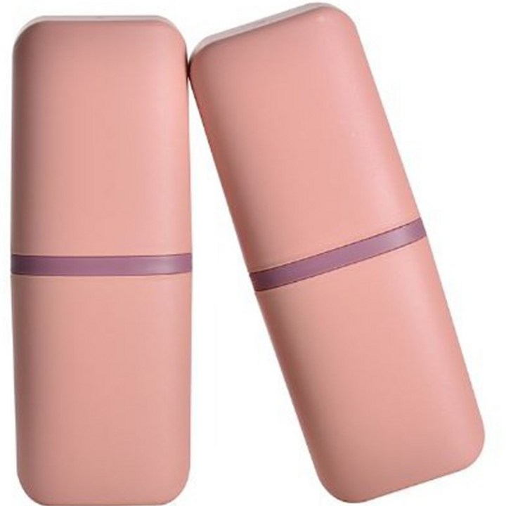 휴대용칫솔케이스 로즈망고 휴대용 칫솔통 핑크 ROSE7723, 400ml, 2개
