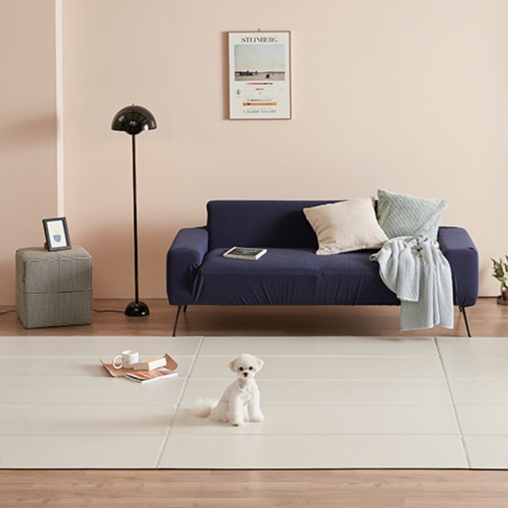 퍼핑 반려동물 펫매트 폴딩타입, 린넨베이지, 1개