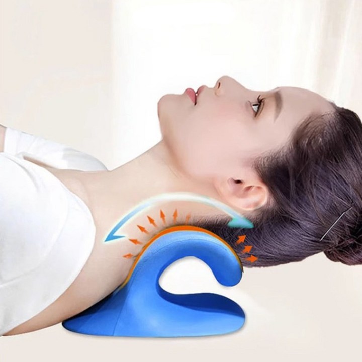 쏭스타 목스트레칭 기구 거북목 일자목 자세 교정 경추 목베개