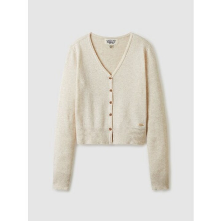 후아유 가디건 V-NECK BUTTON CROP CARDIGAN / WHCKE2381F