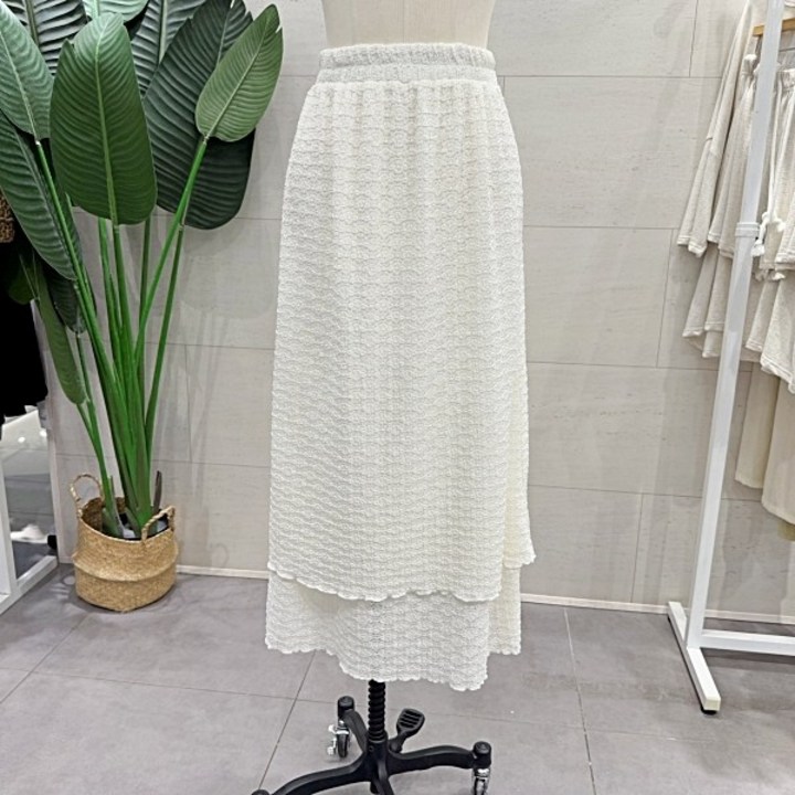 에잇컨셉 보헤미안 레이어드 롱 스커트 C25H1FSK008