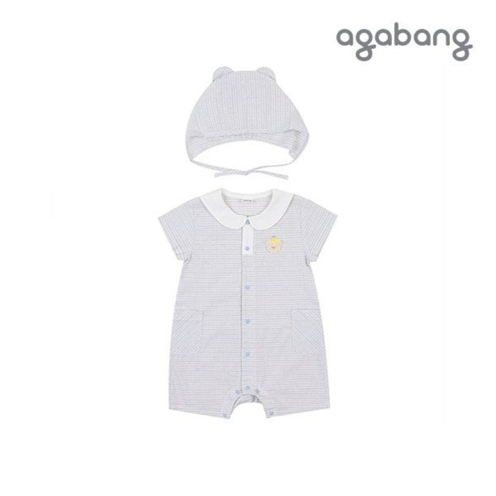 아가방 [아가방 여름]멜체크우주복(모자)(BLUE)_01Q32750142 1592494