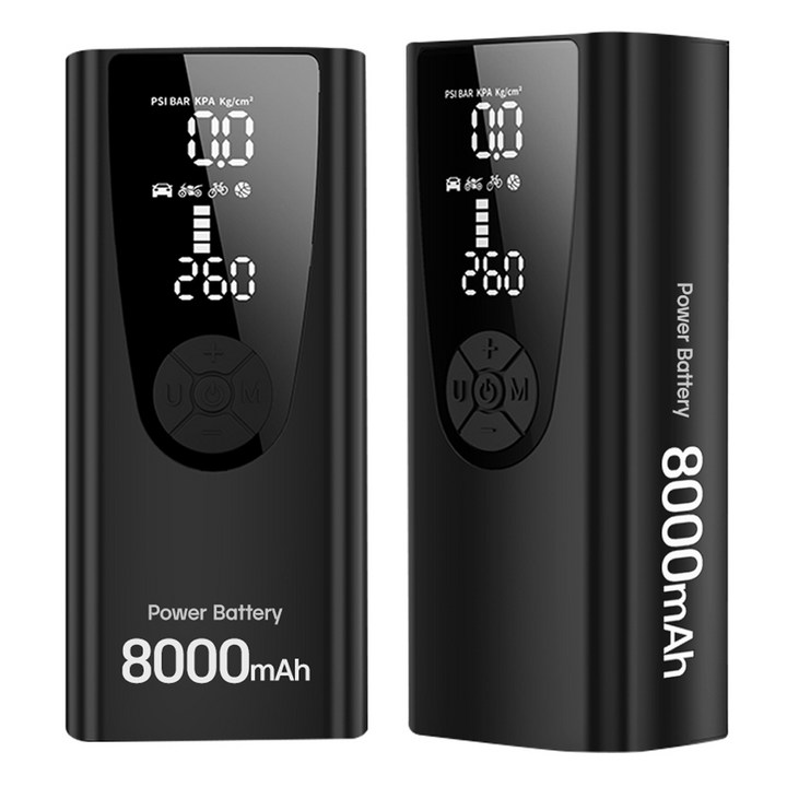 미오닉 국내유일 8000mAh 무선 에어펌프 타이어공기압주입기, 1개