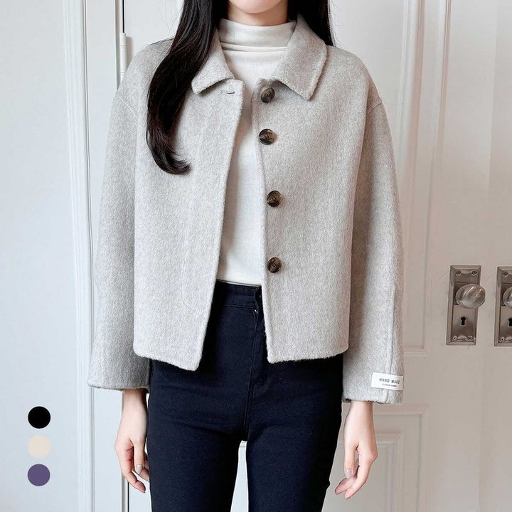 카라 KARRA 히든플랩울핸드메이드숏자켓 A4F0653