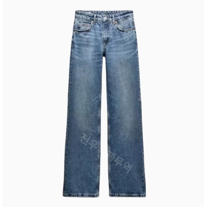 ZARA 2025 신상 자라 여성 프렌치 레트로 캐주얼 와이드 청바지