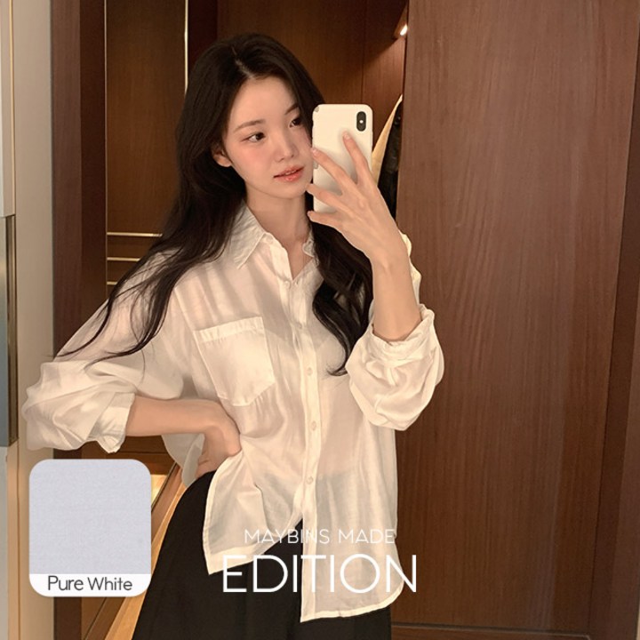 [메이빈스][2천장돌파/무료배송/MADE]레닐 셔츠 블라우스(+NEW컬러)