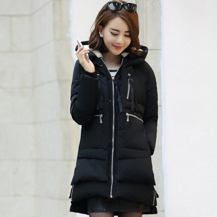 저무리 여성용 도톰 다운 자켓 & 파카스 다운 면 코트 여성용 라지 코트 겨울 자켓