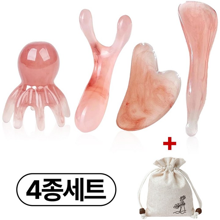프렌티 괄사 마사지기 두피 얼굴 바디 괄사 마사지 도구 세트