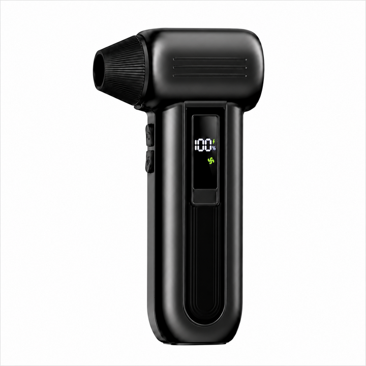 TROKY 강력 무선 에어건 차량용 청소기 미니 핸디 청소기 3단계 터보 제트 블로워 135000RPM 배터리 잔량 표시, A13, 블랙