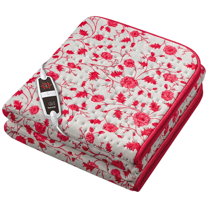 보이로 전기요 6단 1인용 UB03 레드플라워 프리미엄 워셔블 전기매트
