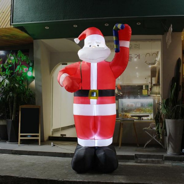 산타에어벌룬 LED 에어벌룬 대형 빨간모자 산타 야외전시 250cm에어산타 에어눈사람 산타인형 산타조명 l