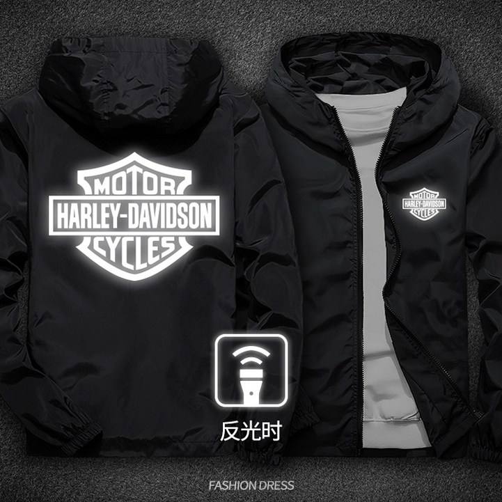Harley Davidson 할리 데이비슨 야마하 재킷 가와사키 오토바이 후드 코트 오토바이 면 코트 반사 재킷, 할리 블랙 반사 Harley Davidson 할리 데이비슨 야마하 재킷 가와사키 오토바이 후드 코트 오토바이 면 코트 반사 재킷, 할리 블랙 반사