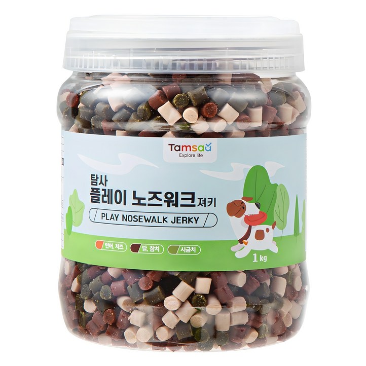 탐사 강아지 간식 플레이 노즈워크 말랑 져키 혼합맛 1kg 탐사 강아지 간식 플레이 노즈워크 말랑 져키 혼합맛 1kg
