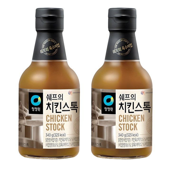 청정원 쉐프의 치킨스톡, 340g, 2개 청정원 쉐프의 치킨스톡, 340g, 2개