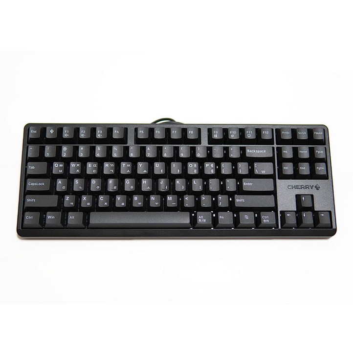 CHERRY 기계식 유선 텐키리스 키보드, 블랙, G803000S TKL 청축, 청축