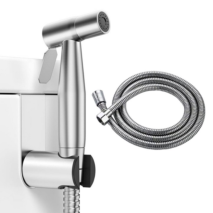 무식이네 청소싹 304 스테인레스 욕실 스프레이건  호스 1.5m  거치대 세트