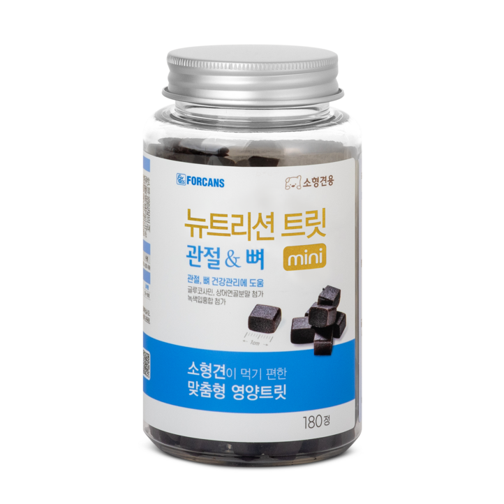 포켄스 강아지 뉴트리션 트릿 미니 영양제, 180정, 뼈관절강화, 1개