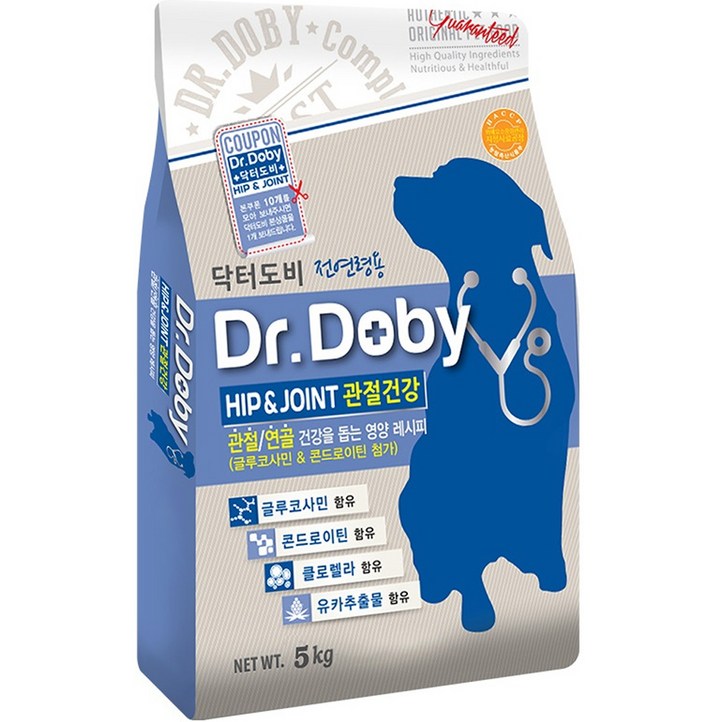 닥터도비 강아지 기능성 사료, 뼈관절강화, 5kg, 1개
