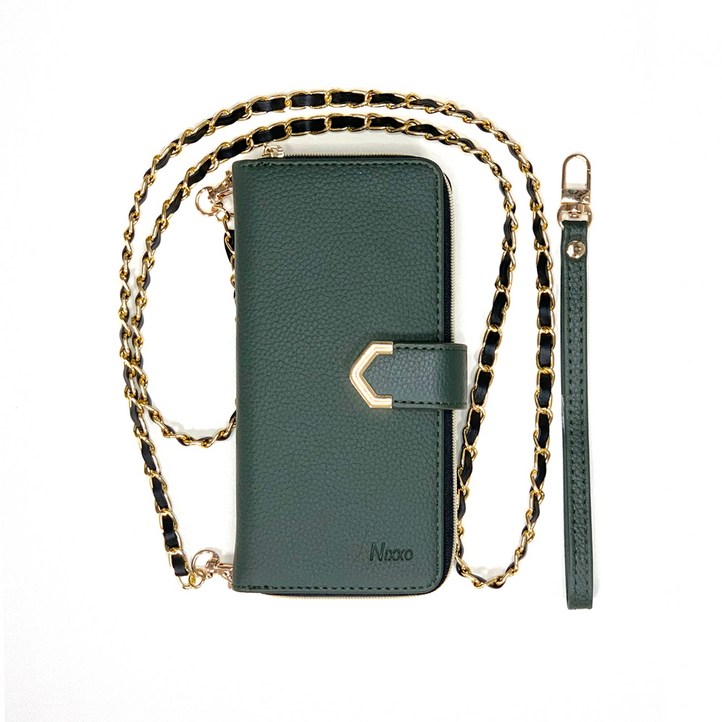 SMC 샤브르 크로스백 스트랩 다이어리 휴대폰 케이스  체인