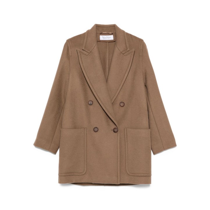 막스마라 더블 브레스티드 패치 포켓 코트