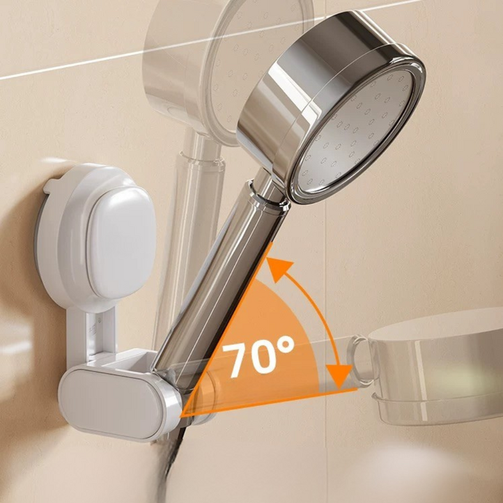 글로윅 무타공 흡착식 샤워기 거치대 각도조절 홀더