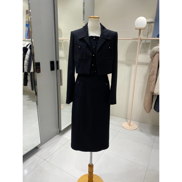 국내백화점 JJ지고트 원피스 행사 단색 밴딩 지퍼