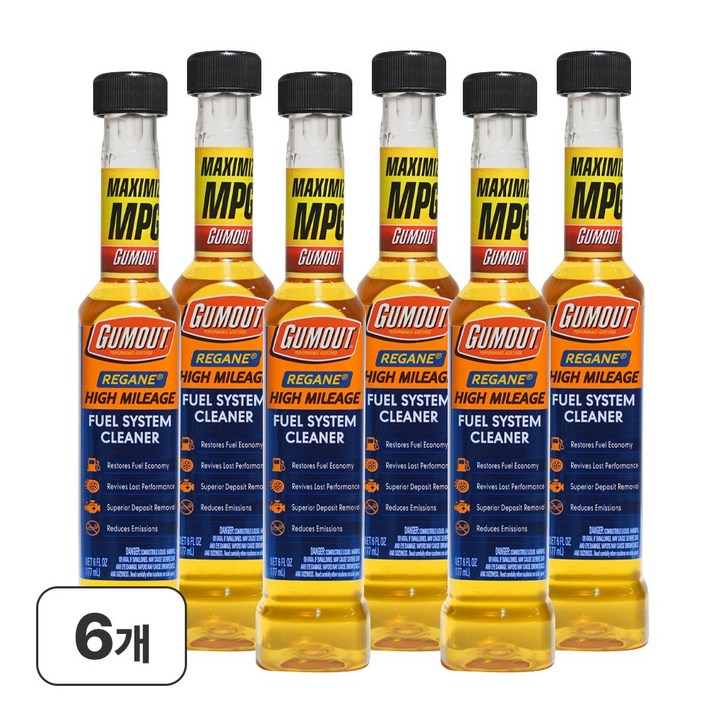 공식 총판 검아웃 리게인 하이마일리지 가솔린 연료첨가제 177ml 피카몰, 6개, 가솔린휘발유