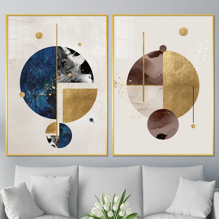 아트블루 감성 골드 추상화 북유럽 그림 인테리어 소품 액자