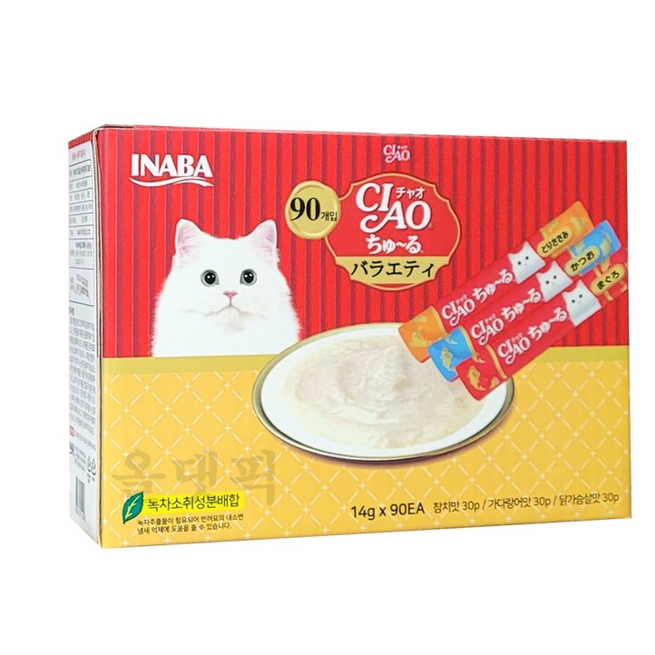 챠오츄르 대용량 90P 코스트코 고양이 츄르 간식 버라이어티 반려묘 차오추르 90P