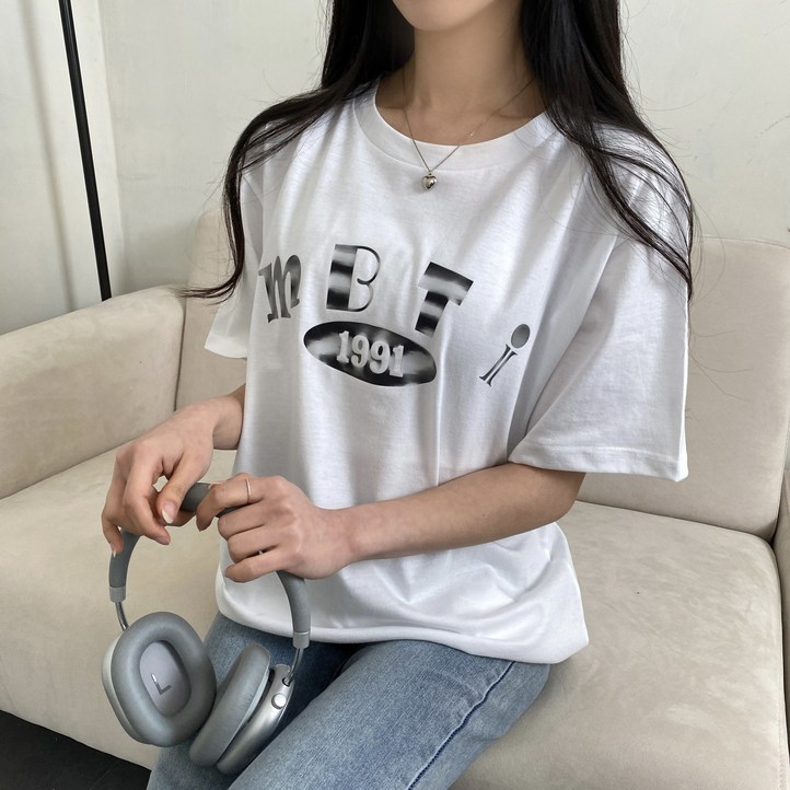 MBTI 엠비티아이 데일리 루즈핏 반팔 라운드 티셔츠