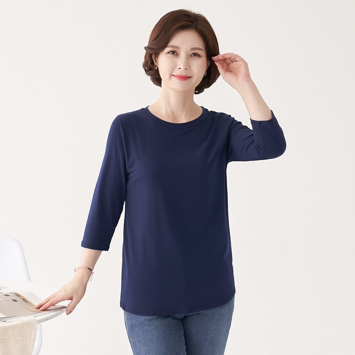 마담4060 엄마옷 사계절 간절기 중년여성의류 할머니옷 빅사이즈 티셔츠 40대 50대 60대 라운드넥7부티셔츠TE204012 마담4060 엄마옷 사계절 간절기 중년여성의류 할머니옷 빅사이즈 티셔츠 40대 50대 60대 라운드넥7부티셔츠TE204012