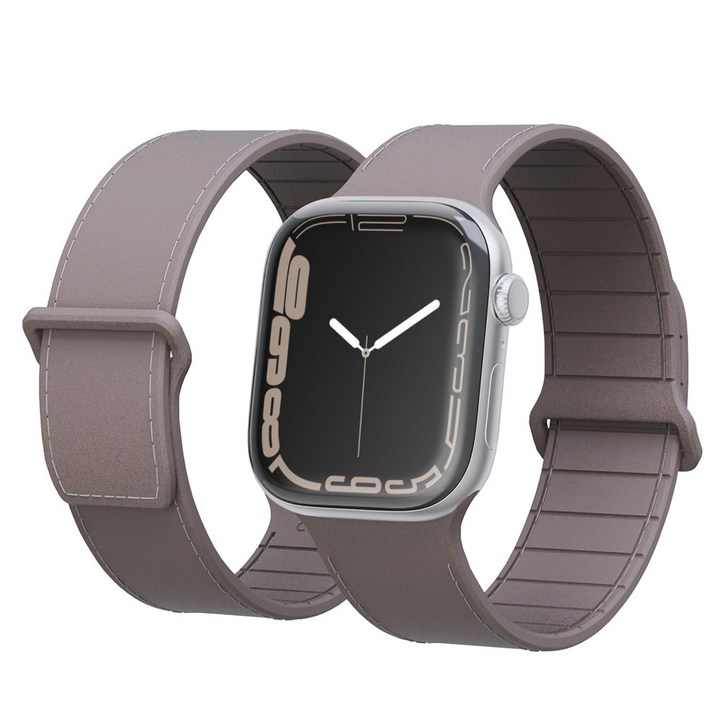 캘릭스 애플워치 호환 가죽 패턴 실리콘 버클링 마그네틱 스트랩, 1개, 에토프