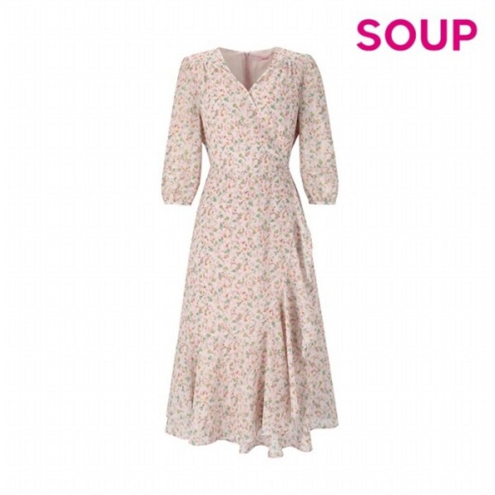 숲SOUP SOUP 플로럴 쉬폰 원피스 SZ4OP35