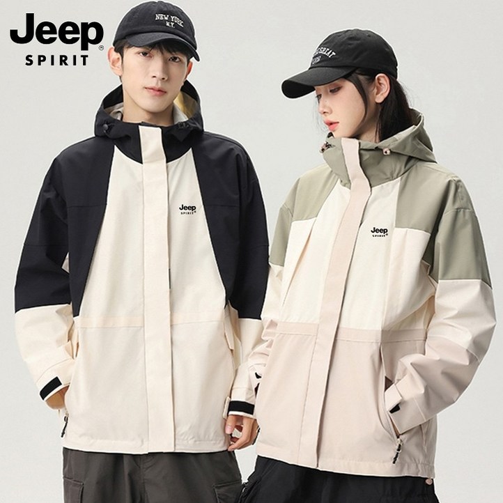 JEEP spirit 국내발송 바람막이 남.여공용 방수점퍼 후드집업 등산자켓 JPHU23A8820