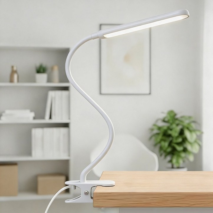 H HNMA HN 클립형 LED 데스크스탠드 단계조광 조색 눈보호 USB 급전