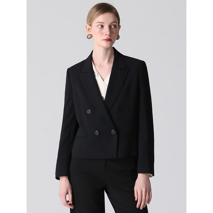 리스트 피크드 더블 셋업 재킷