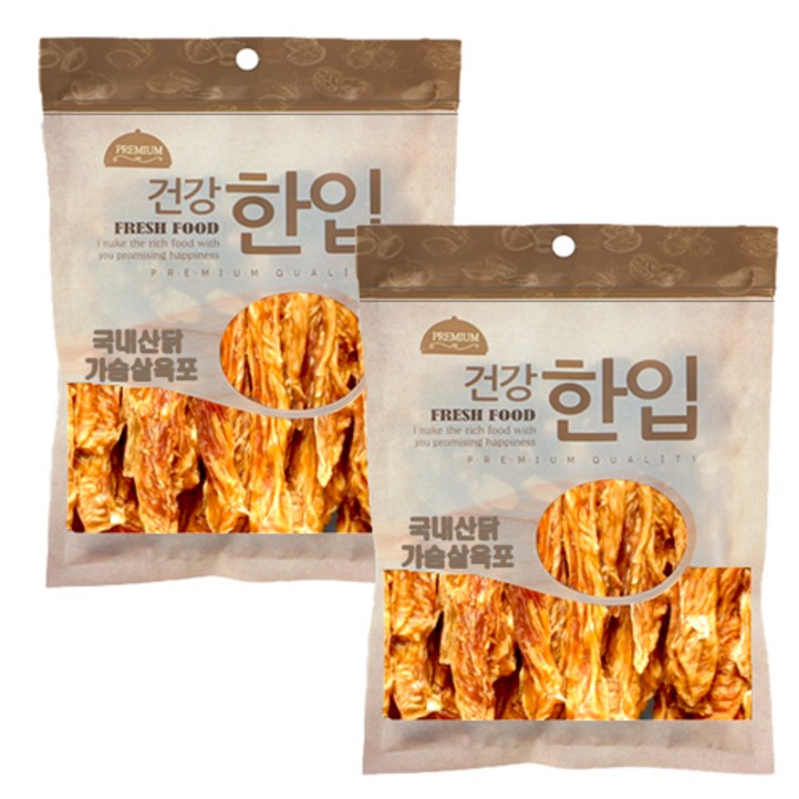 수제명가 애견용 셰프시리즈 건강 한입 간식, 닭가슴살, 12개