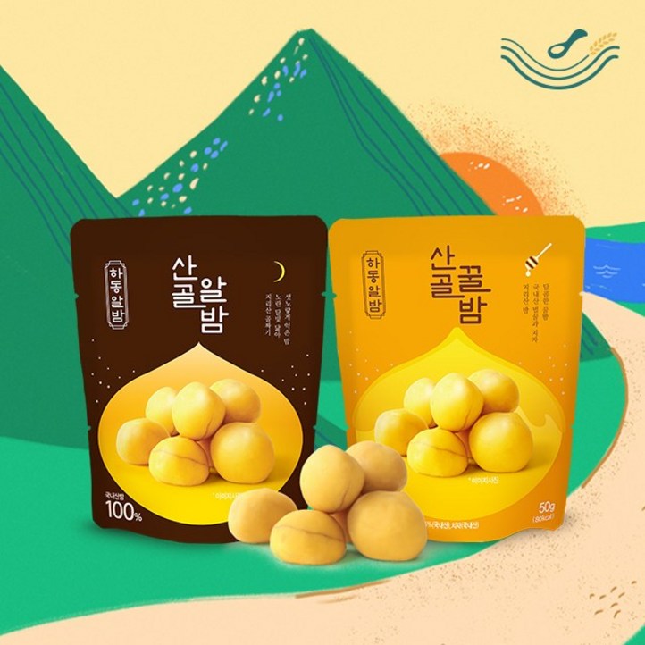 산골이유식 산골알밤 유아간식 아기간식 국내산 밤, 밤, 50g, 10개