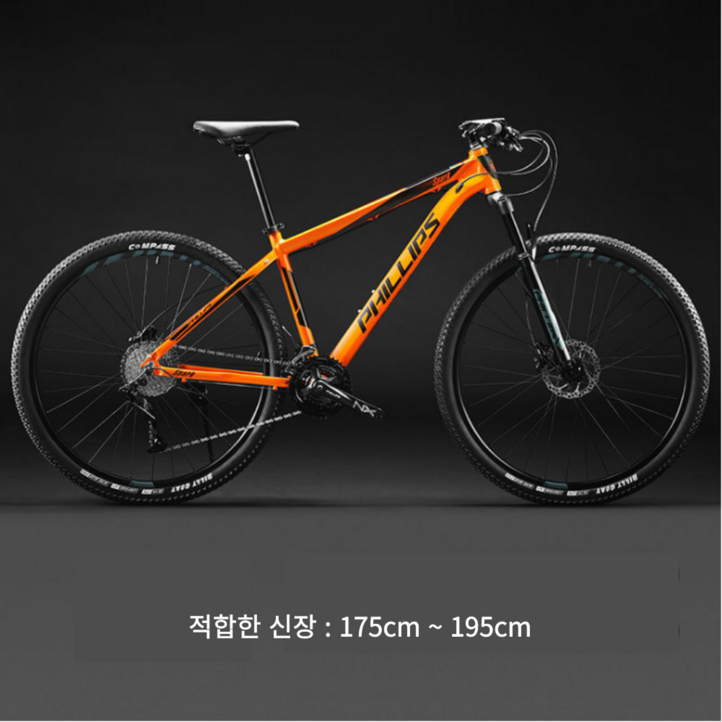 광폭자전거 바퀴큰 mtb카본 입문용MTB 필립 산악 29인치 33단 알루미늄 합금