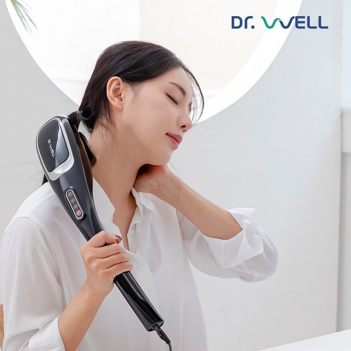 닥터웰 핸드 안마기 6종 교체봉 어깨 허리 복부 전신 마사지기 DR2030 블랙