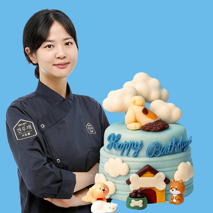 견우재 강아지 케이크 수제 생일 간식, 1개, 700g, 구름 케이크 견우재 강아지 케이크 수제 생일 간식, 1개, 700g, 구름 케이크