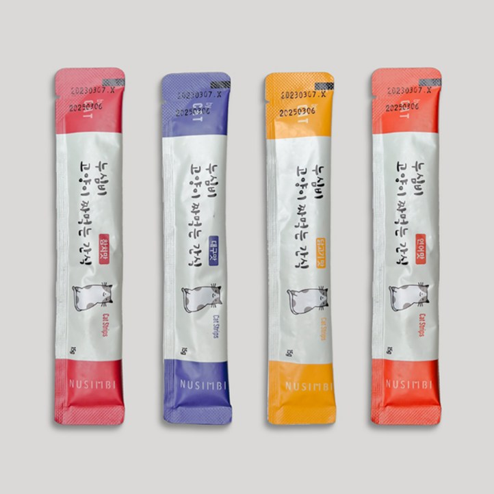 누심비 고양이 짜먹는 간식 길고양이 대용량 15g 3가지맛 90개, 90개참치30 대구30 연어 30