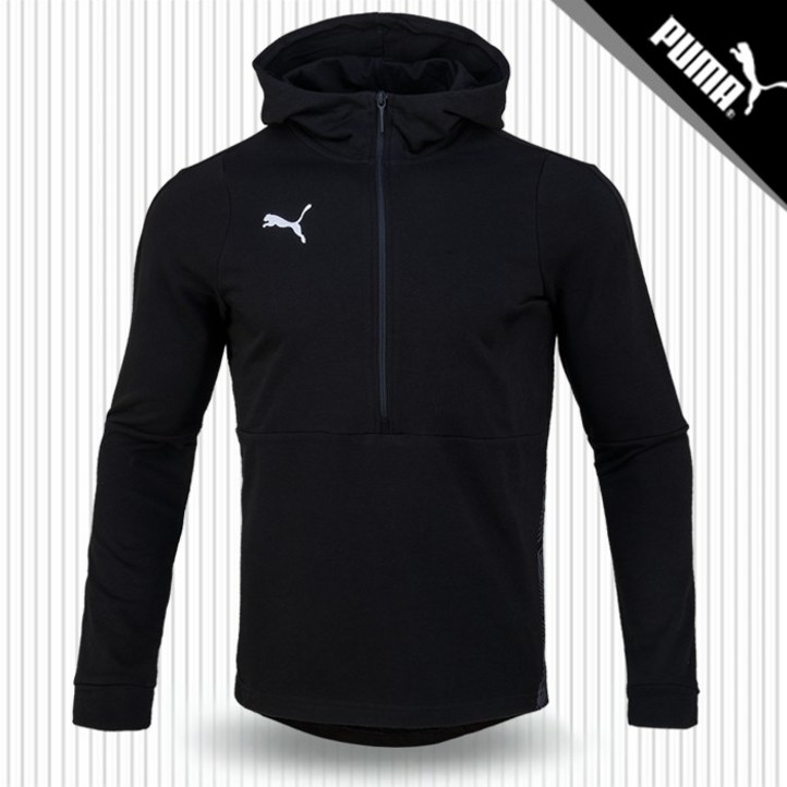 푸마 팀파이널 21 후드 긴팔 65649203 블랙쿠